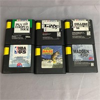 Sega Genesis Lot of 6 Sports Games - UNTESTED