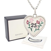 Gucci BOSCO & ORSO 25 Floral Heart Necklace
