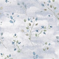 Large Size 24"x393" Blue Peel and Stick Wallpaper