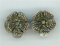 Vintage Daisy Brooch With Marcasites 1”