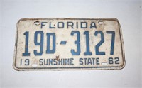 1962 Florida license plate