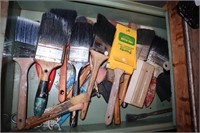 lot used paint brushes Sherwin Williams Purdy etc
