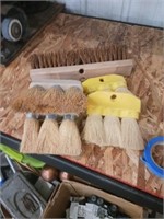Lot of broom and brush heads