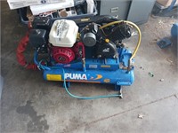 , gas powered air compressor with electric start