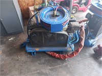 , gas powered air compressor with hose reel and