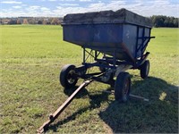 Grain wagon on single reach gear w/car tires