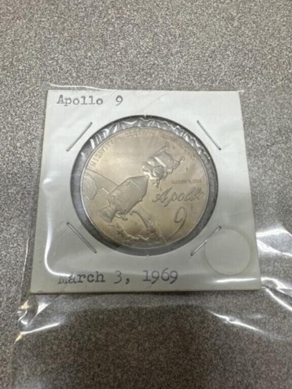 Apollo 9 March 3, 1969 commemorative coin
