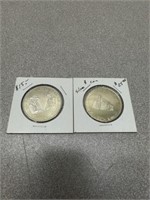 1973 and 1976 Buffalo Bill Cody Days silver dollar
