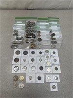 Large assortment of foreign coins