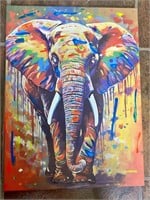 Hand embellished Elephant art -