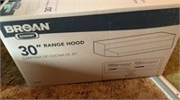 Broan 30 inch Range Hood, new