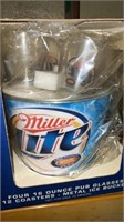 Miller Lite Bucket with Glasses