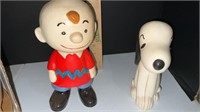 Ceramic Charlie Brown and Snoopy