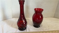 Royal Ruby Vases (2)