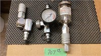 Oil water separator, gauges