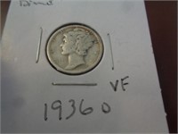 1936 - D MERCURY DIME