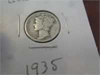 1935 MERCURY DIME