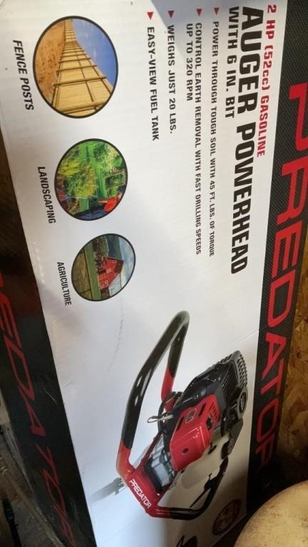 Predator Auger Powerhead 2HP in box