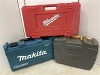 3 empty tool cases