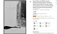 $150 Slyart Black and White Framed Paintings