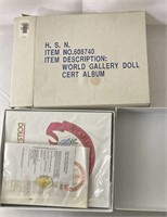 Vtg World Gallery Doll Cert Album