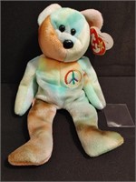 1996 Peace Beanie Baby Bear - Ty