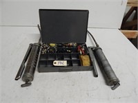 2 Grease guns and compartment box