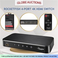 ROCKETFISH 4-PORT 4K HDMI SWITCH