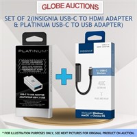 SET OF 2(USB C TO HDMI + USB C TO USB)ADAPTERS