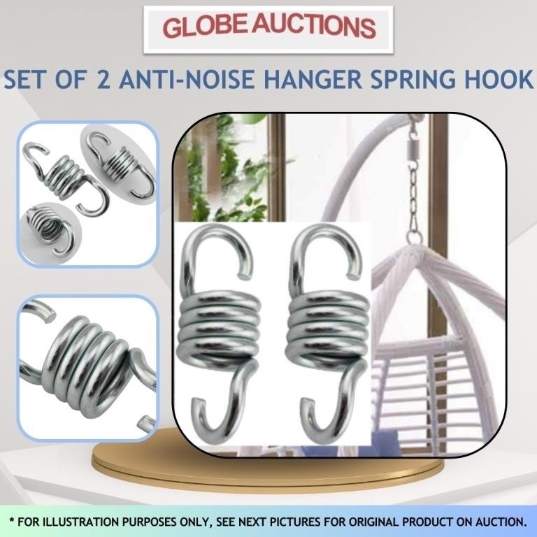 SET OF 2 ANTI-NOISE HANGER SPRING HOOK