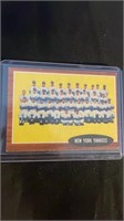 1962 Topps New York Yankees Team Baseball Card