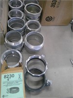 9 misc couplings, 2 threaded ins. grnd clamps