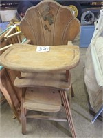 Vintage wood high chair.