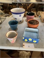 LOT OF DECORATIVE PLANTERS