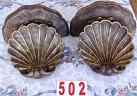 Pair of Wall Shell Shelves