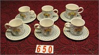 Villeroy & Boch cups and saucers Basket Pattern