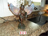 Angel Stain Glass Lamp- Lighted