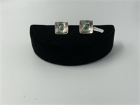 Sterling and turquoise post earrings