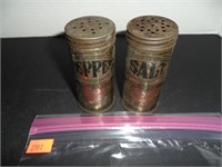 Tin Salt and Pepper Shakers
