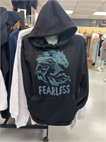 Adult black hoodie Fearless