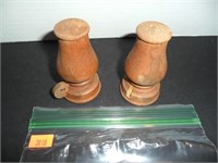 Wooden Oil Lamps Salt and Pepper Shakers