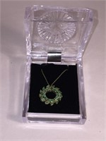 GORGEOUS STERLING EMERALD NECKLACE