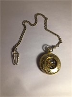 MAJESTI SEE THRU POCKET WATCH w CHAIN