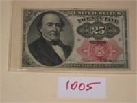 U.S. Fractional Currency 25 Cent Note Series 187.