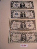 Lot of (4) Different $1.00 Silver Certificates…T.