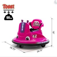 12-volt kids bumper car (pink)