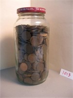 Jar Lot of 800 Wheat Cents…No time to sort; just.
