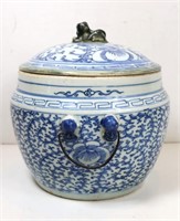 ANTIQUE Chinese Porcelain Ginger Jar 9"