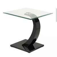 24” glass end table