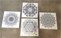 4 New Mandala Canvas Wall Art